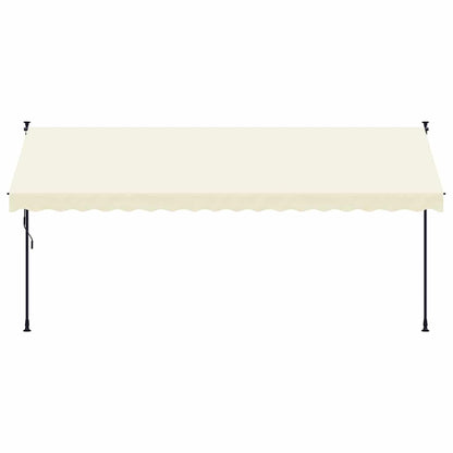 vidaXL Markise Einziehbar Creme 400x150 cm Stoff und Stahl
