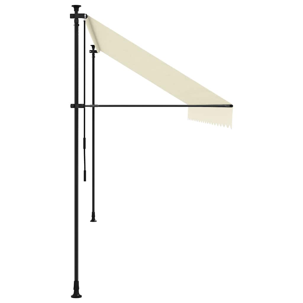 vidaXL Markise Einziehbar Creme 400x150 cm Stoff und Stahl