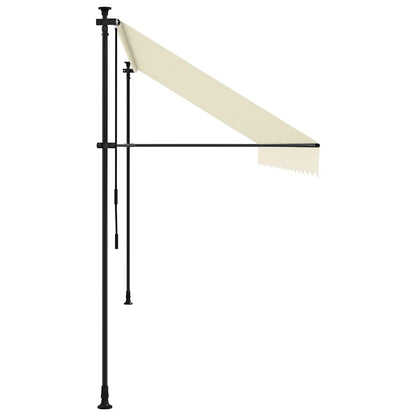 vidaXL Markise Einziehbar Creme 400x150 cm Stoff und Stahl