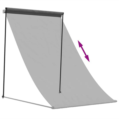vidaXL Markise Einziehbar Anthrazit 100x150 cm Stoff und Stahl
