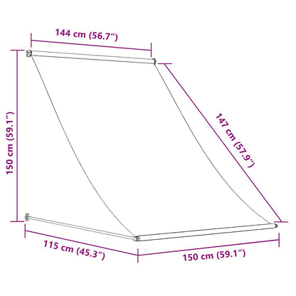vidaXL Markise Einziehbar Anthrazit 150x150 cm Stoff und Stahl