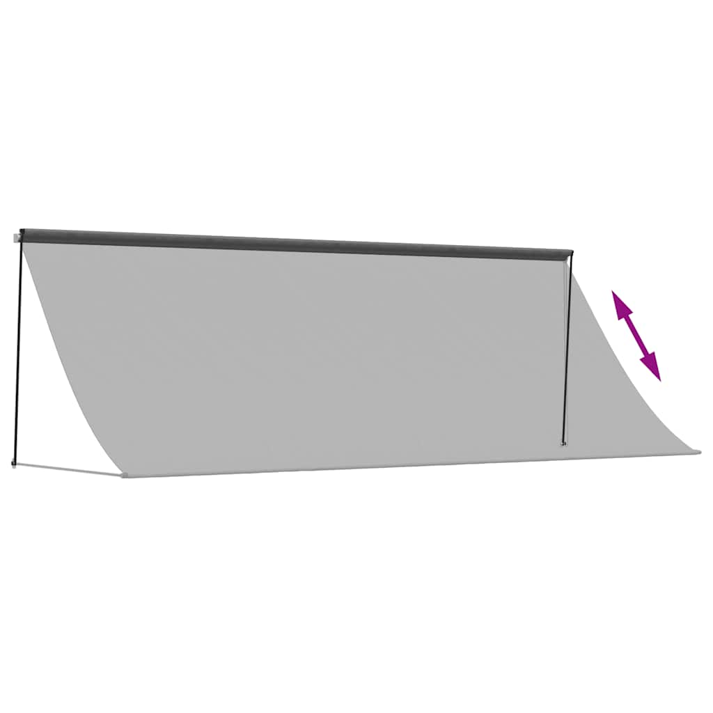 vidaXL Markise Einziehbar Anthrazit 350x150 cm Stoff und Stahl