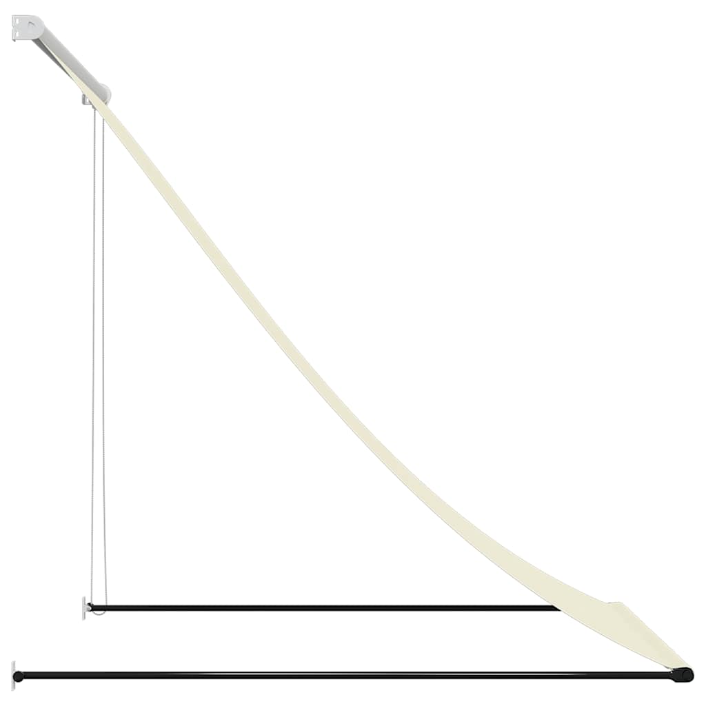vidaXL Markise Einziehbar Creme 100x150 cm Stoff und Stahl