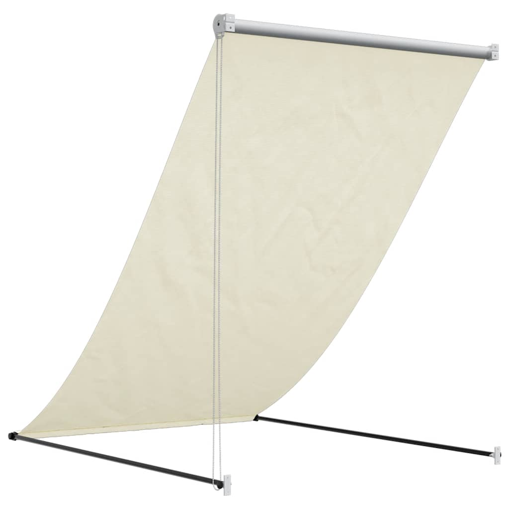 vidaXL Markise Einziehbar Creme 100x150 cm Stoff und Stahl