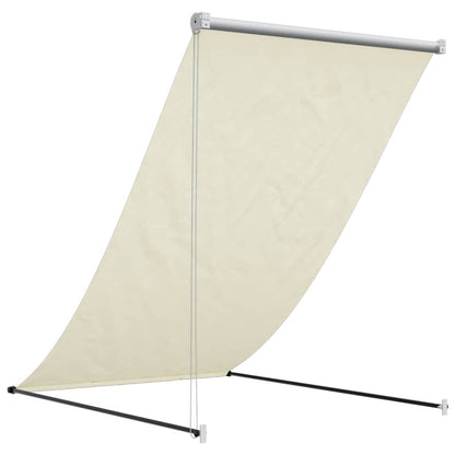 vidaXL Markise Einziehbar Creme 100x150 cm Stoff und Stahl