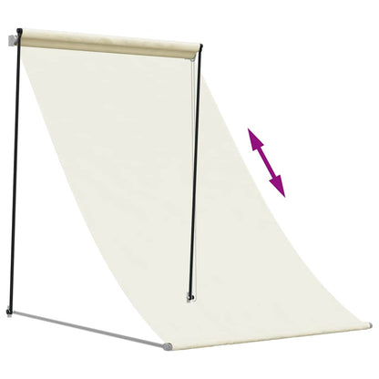 vidaXL Markise Einziehbar Creme 100x150 cm Stoff und Stahl