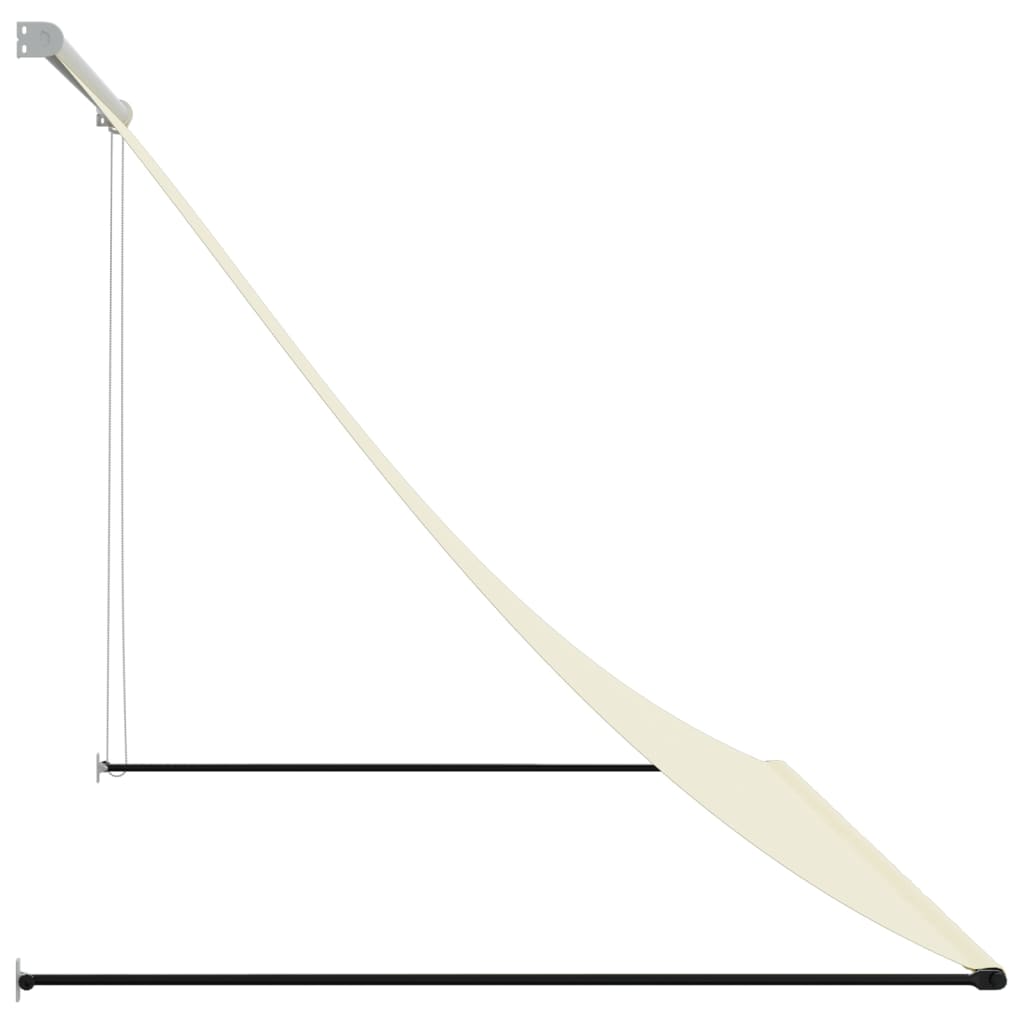 vidaXL Markise Einziehbar Creme 200x150 cm Stoff und Stahl
