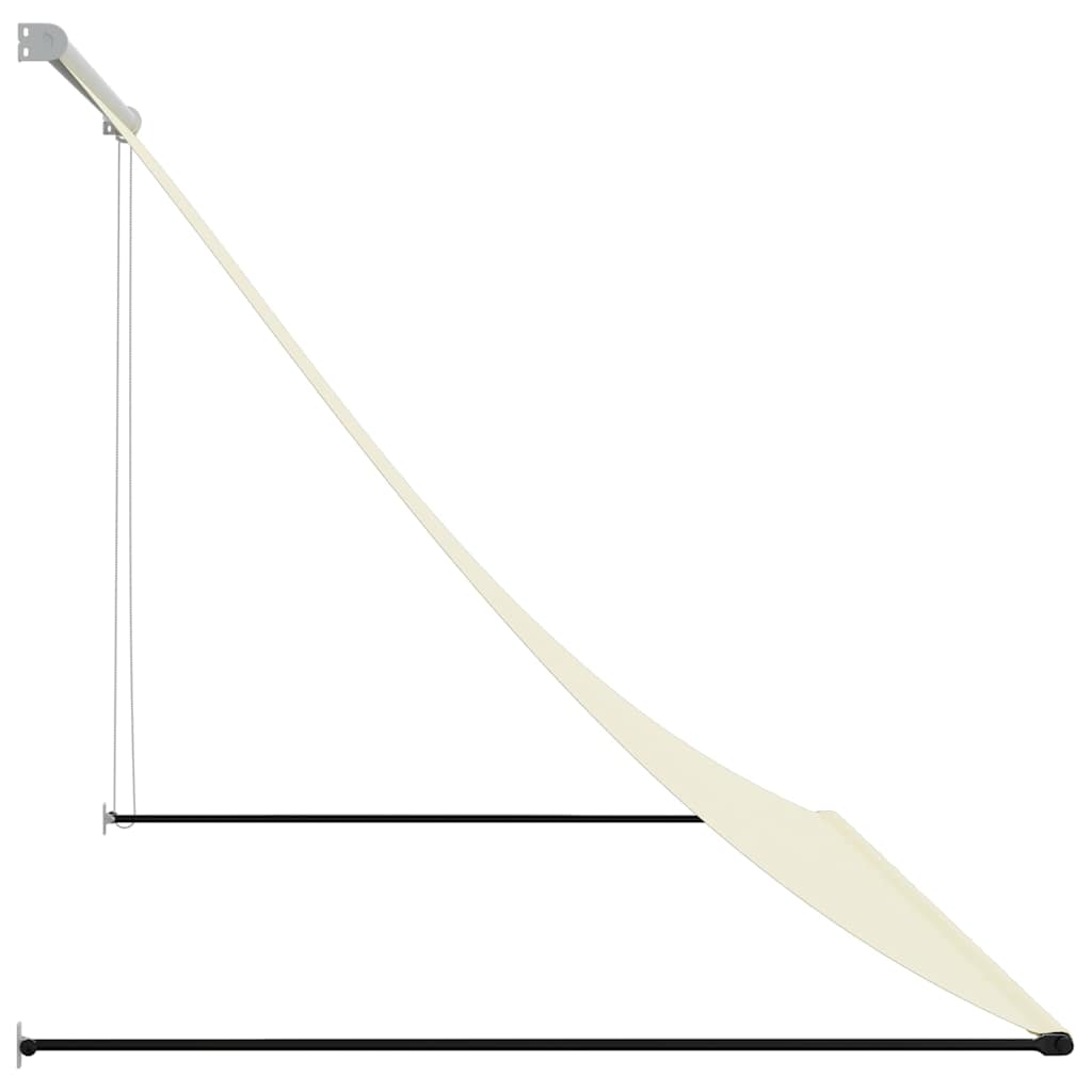 vidaXL Markise Einziehbar Creme 250x150 cm Stoff und Stahl