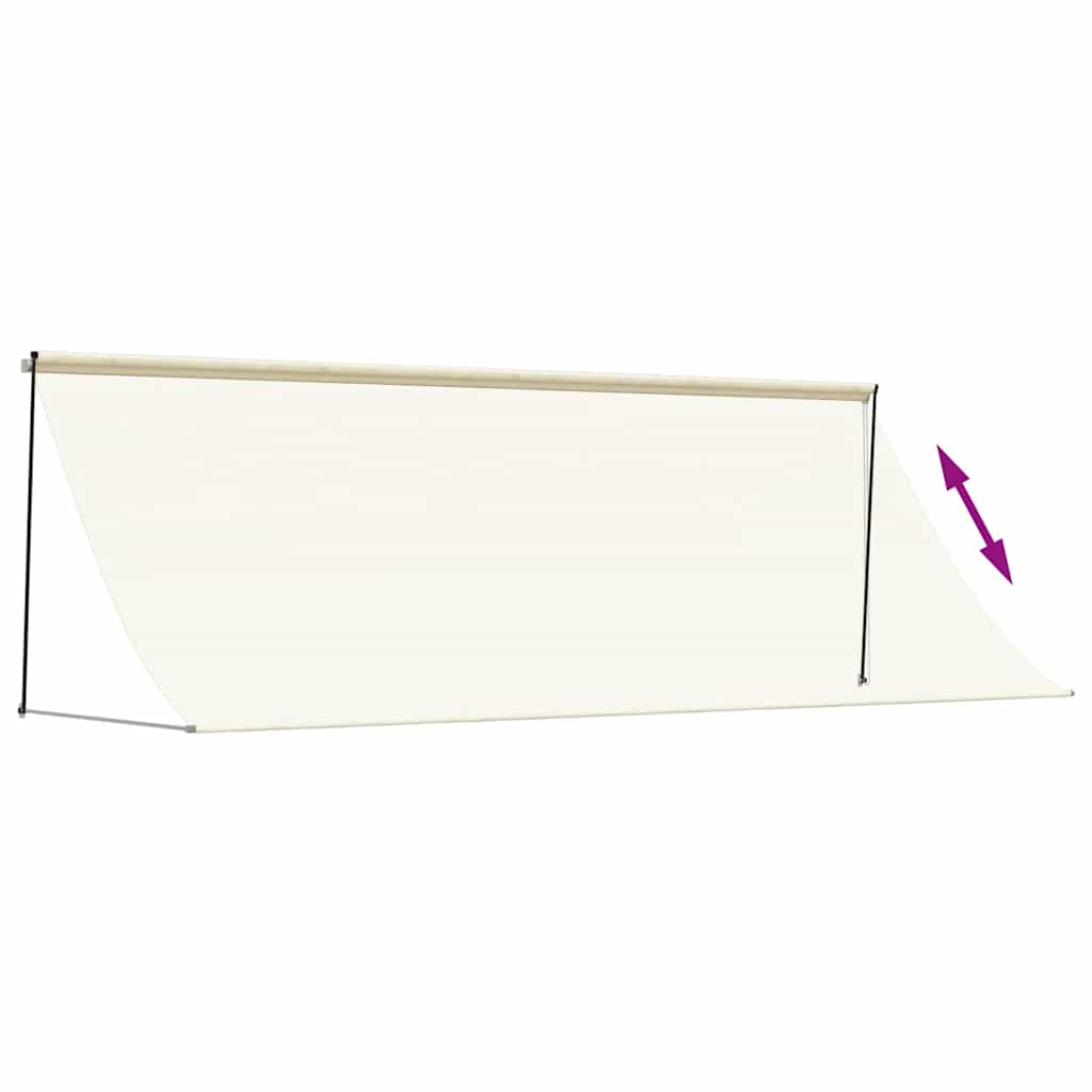 vidaXL Markise Einziehbar Creme 400x150 cm Stoff und Stahl