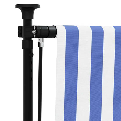vidaXL Außenrollo Blau und Weiß 150x270 cm Stoff und Stahl