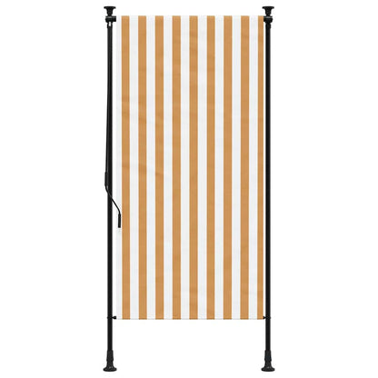 vidaXL Außenrollo Orange und Weiß 100x270 cm Stoff und Stahl