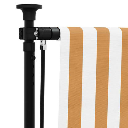 vidaXL Store extérieur orange et blanc 150x270 cm Tissu et acier