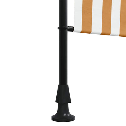 vidaXL Store extérieur orange et blanc 150x270 cm Tissu et acier