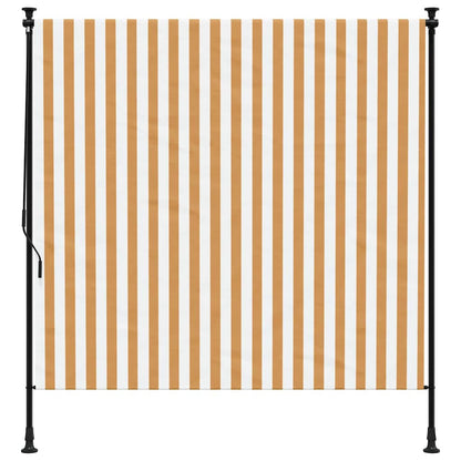 vidaXL Außenrollo Orange und Weiß 200x270 cm Stoff und Stahl