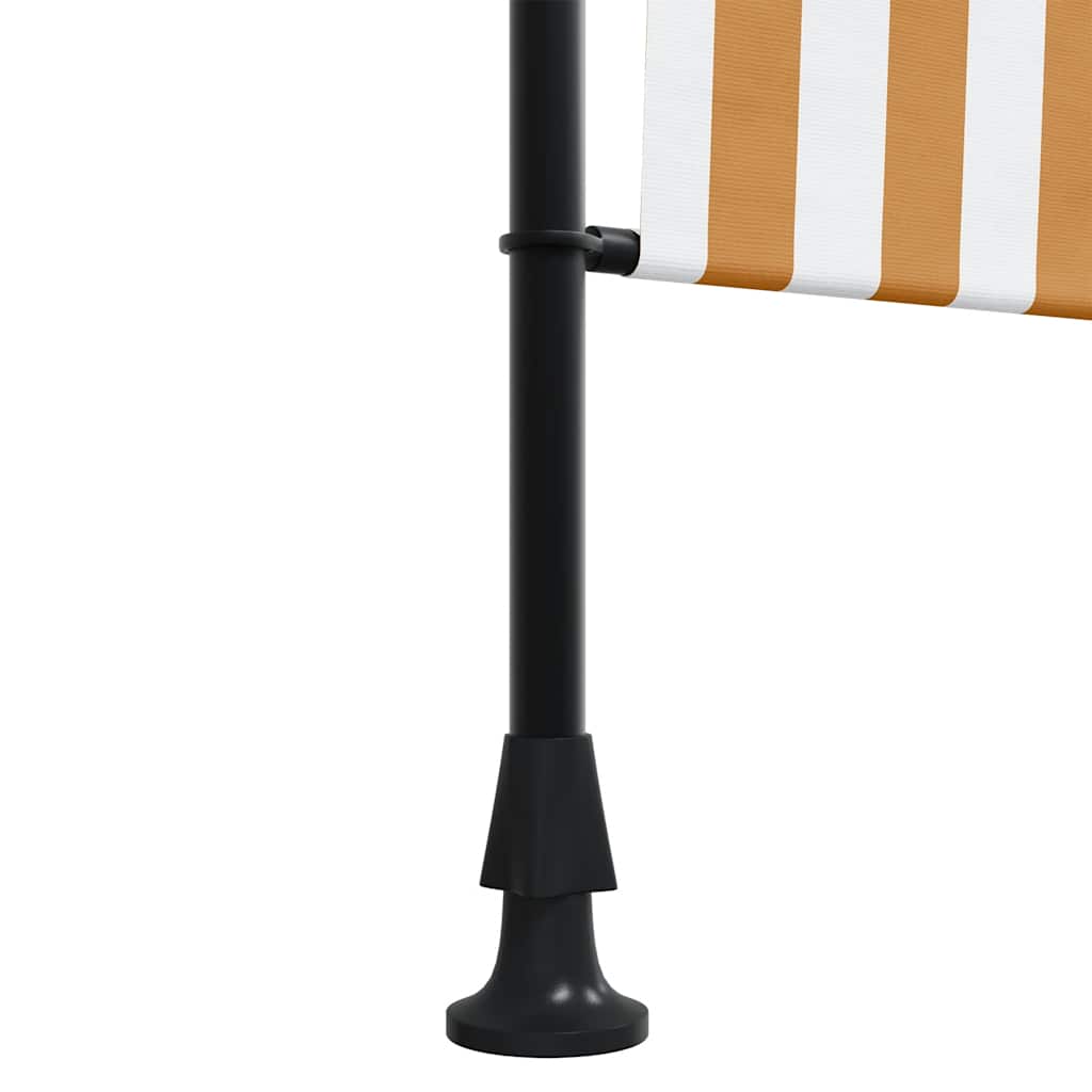 vidaXL Außenrollo Orange und Weiß 200x270 cm Stoff und Stahl