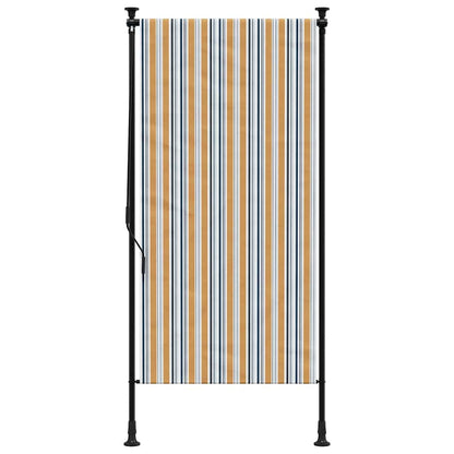 vidaXL Außenrollo Gelb und Weiß 100x270 cm Stoff und Stahl