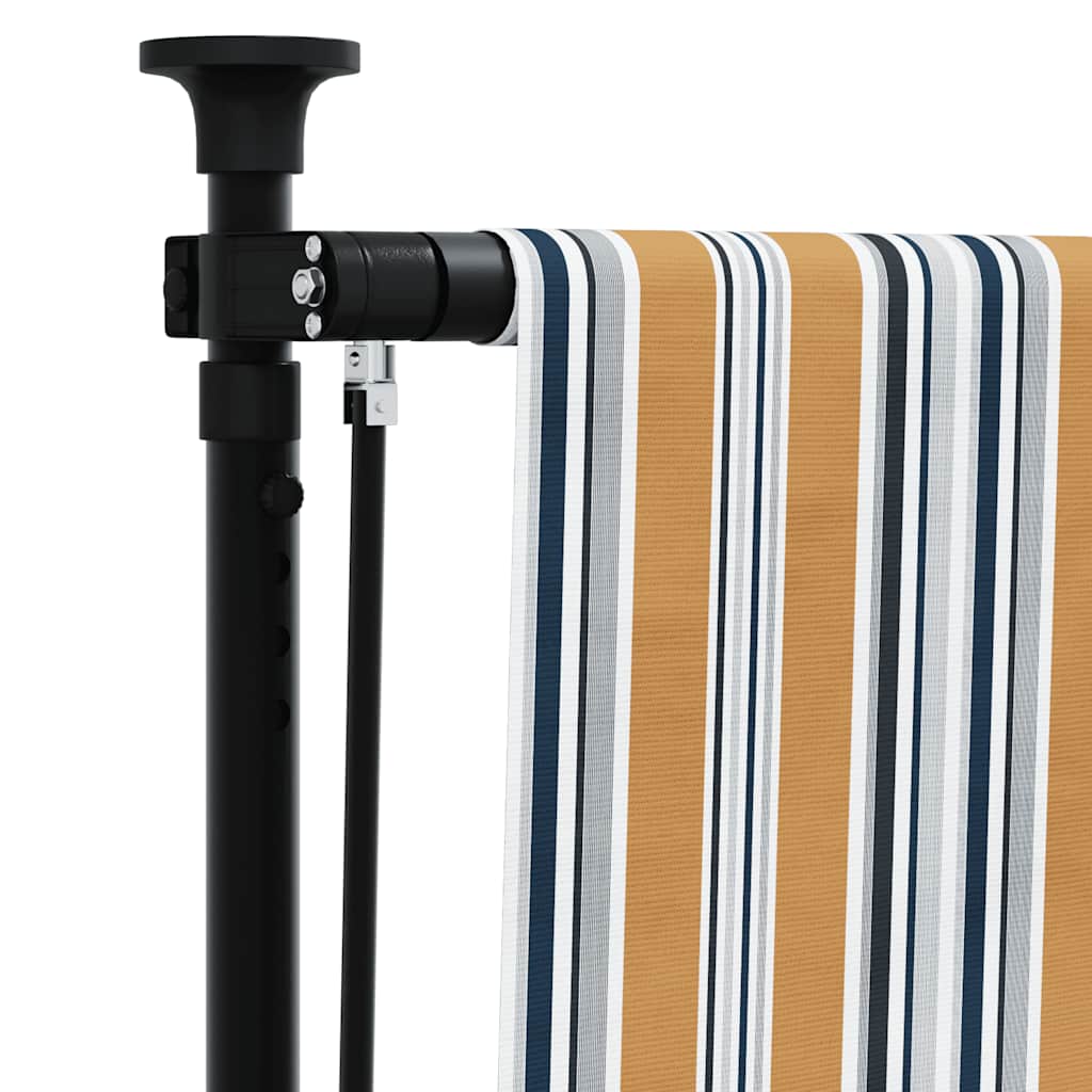 vidaXL Außenrollo Gelb und Weiß 100x270 cm Stoff und Stahl