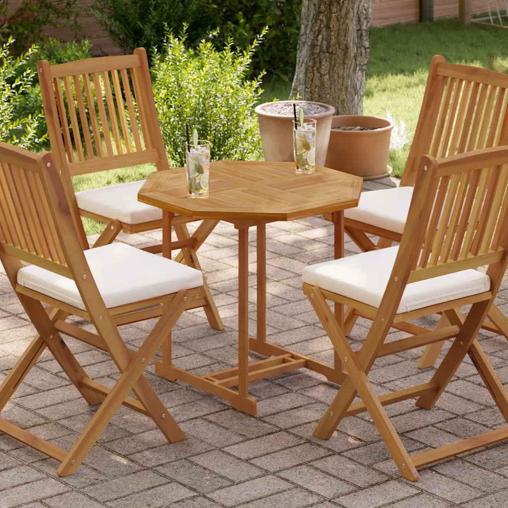 vidaXL Tischplatte 70x70x2,5 cm Achteckig Massivholz Teak
