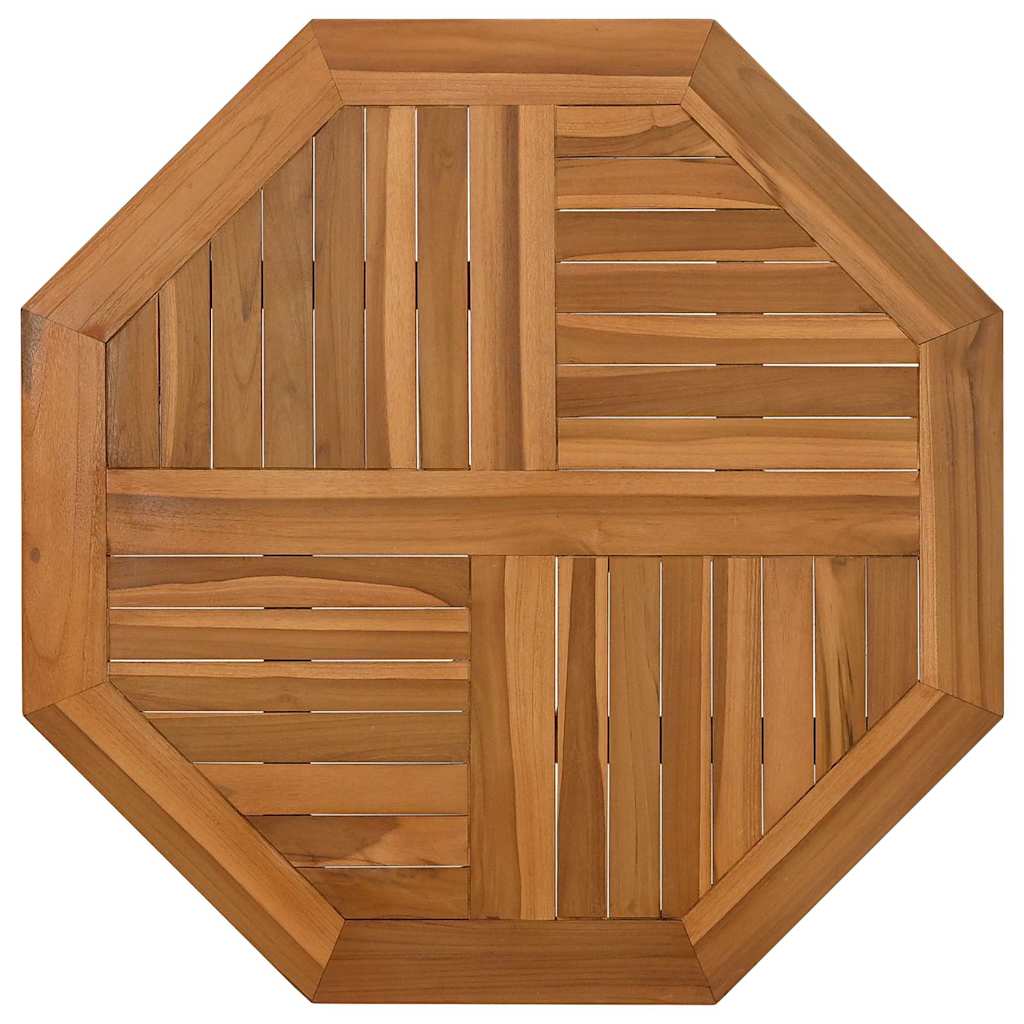 vidaXL Tischplatte 80x80x2,5 cm Achteckig Massivholz Teak