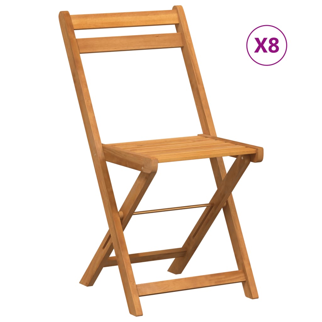 vidaXL Bistrostühle 8 Stk. Klappbar Massivholz Akazie