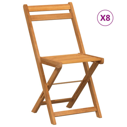 vidaXL Bistrostühle 8 Stk. Klappbar Massivholz Akazie