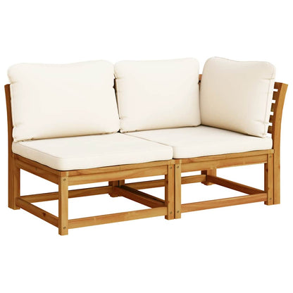 vidaXL Salon de jardin 5 pcs avec coussins Bois d'acacia massif