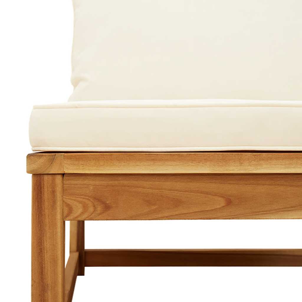 vidaXL Salon de jardin 5 pcs avec coussins Bois d'acacia massif