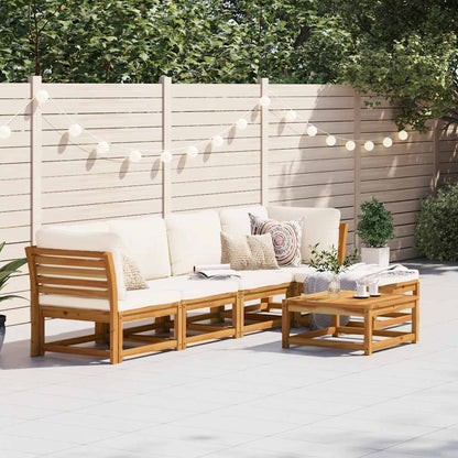 vidaXL Salon de jardin 6 pcs avec coussins Bois d'acacia massif