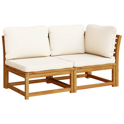 vidaXL Salon de jardin 6 pcs avec coussins Bois d'acacia massif