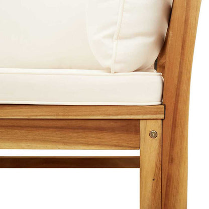 Gartensofa mit Kissen 2-Sitzer Massivholz Akazie