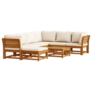 vidaXL Salon de jardin 8 pcs avec coussins Bois d'acacia massif