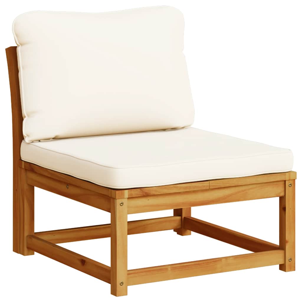 vidaXL Salon de jardin 7 pcs avec coussins, bois d'acacia massif