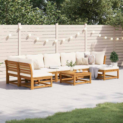 vidaXL Salon de jardin 8 pcs avec coussins Bois d'acacia massif