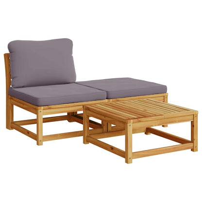 vidaXL 5-tlg. Garten-Lounge-Set mit Kissen Massivholz Akazie
