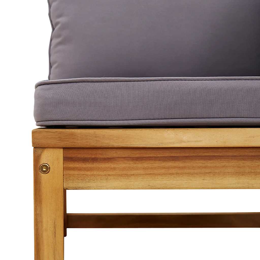 vidaXL Salon de jardin 6 pcs avec coussins Bois d'acacia massif
