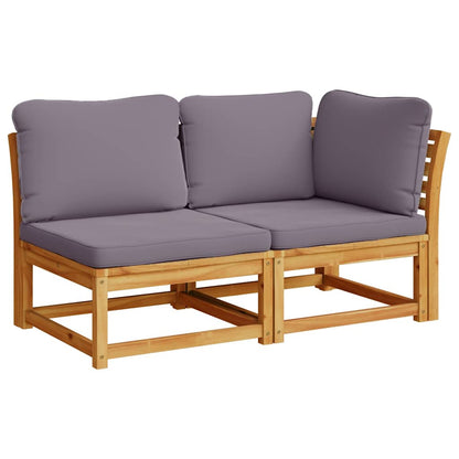 vidaXL Salon de jardin 6 pcs avec coussins Bois d'acacia massif