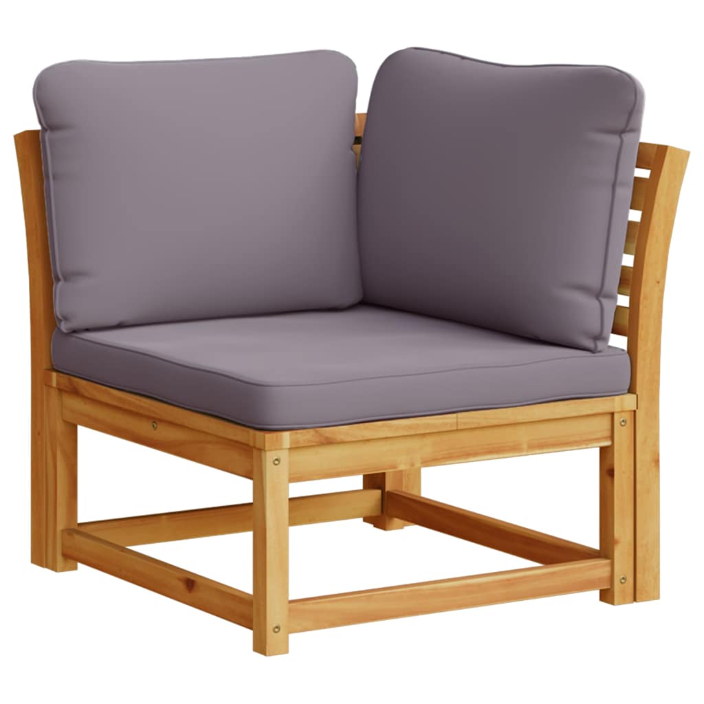 vidaXL 3-tlg. Garten-Lounge-Set mit Kissen Massivholz Akazie