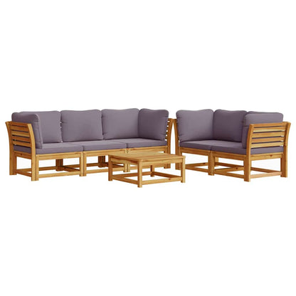 vidaXL 6-tlg. Garten-Lounge-Set mit Kissen Massivholz Akazie