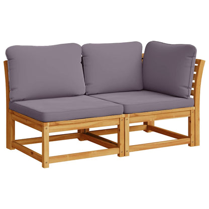 vidaXL 11-tlg. Garten-Lounge-Set mit Kissen Massivholz Akazie