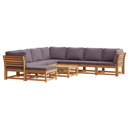 vidaXL 9-tlg. Garten-Lounge-Set mit Kissen Massivholz Akazie