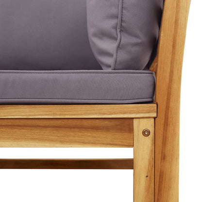 vidaXL 4-tlg. Garten-Lounge-Set mit Kissen Massivholz Akazie
