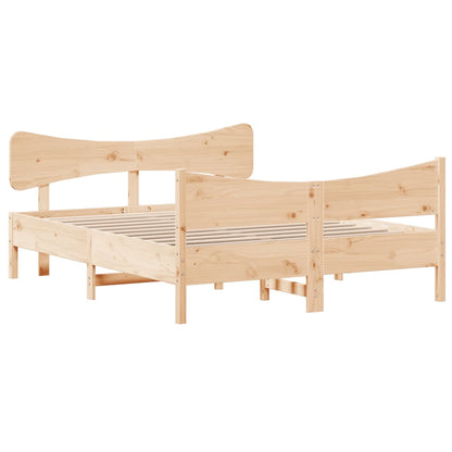vidaXL Massivholzbett ohne Matratze 150x200 cm Kiefernholz