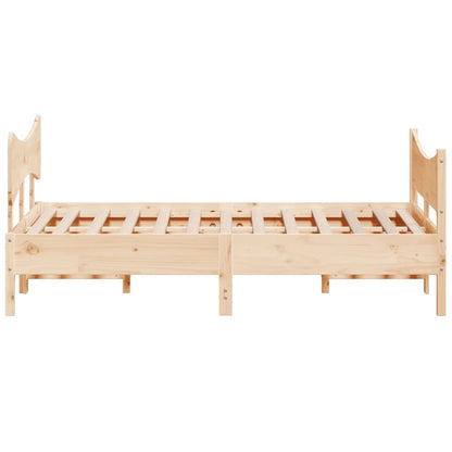 vidaXL Massivholzbett ohne Matratze 150x200 cm Kiefernholz