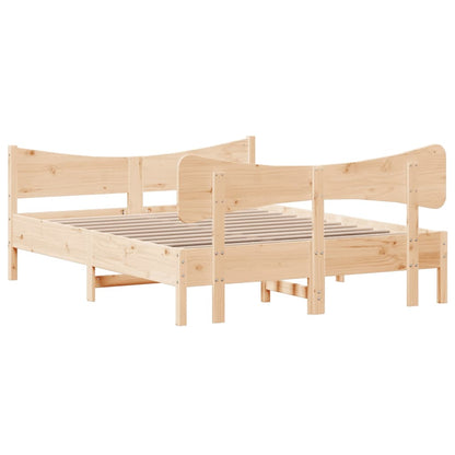 vidaXL Massivholzbett ohne Matratze 150x200 cm Kiefernholz