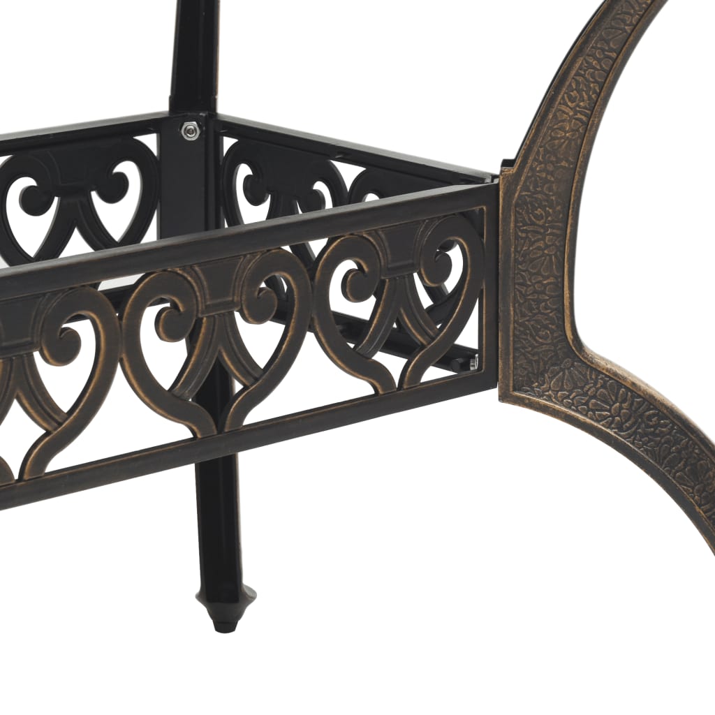 vidaXL 5-tlg. Garten-Essgruppe Bronzen Aluminiumguss