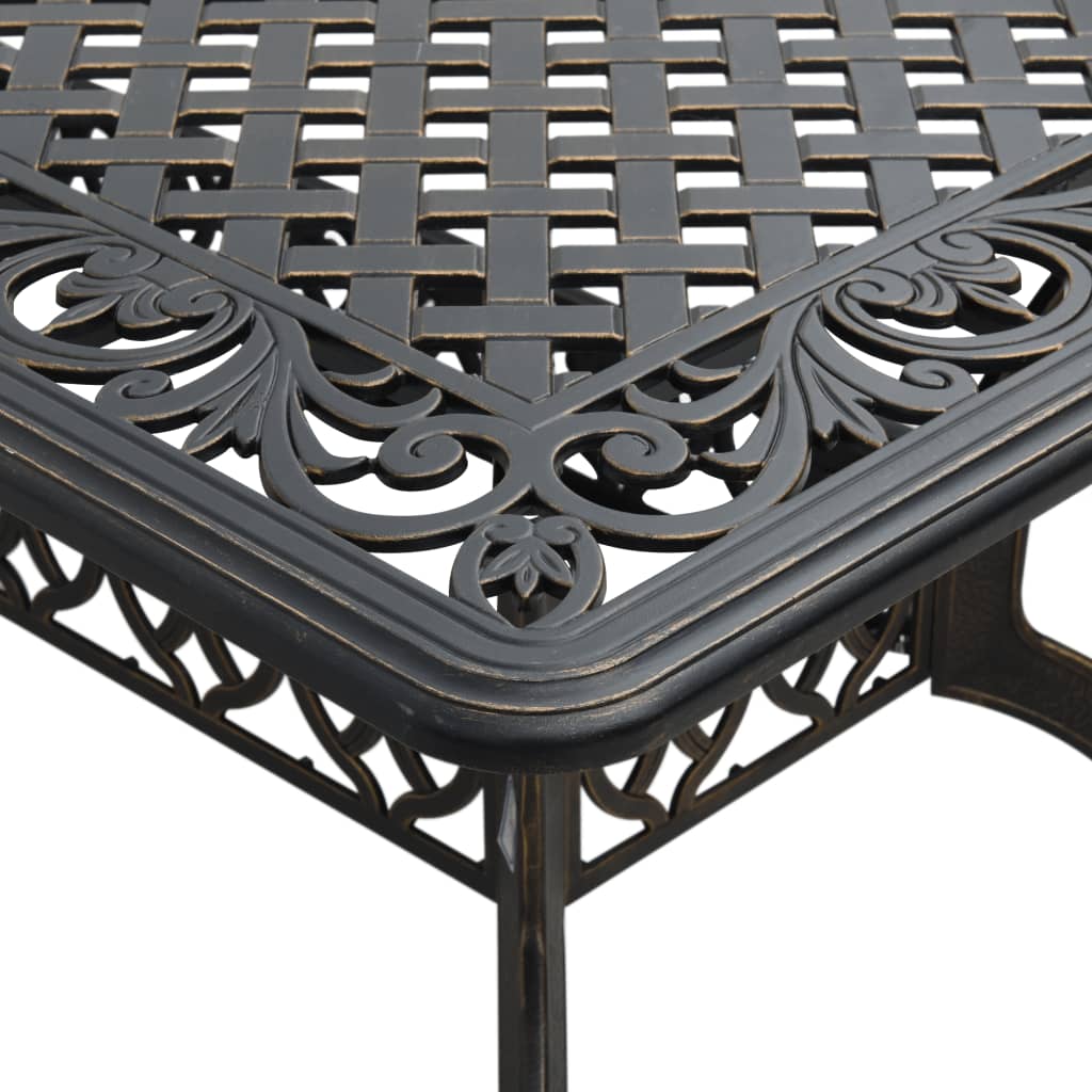 vidaXL 5-tlg. Garten-Essgruppe Bronzen Aluminiumguss