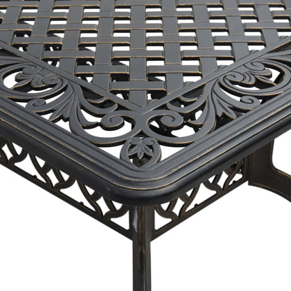 vidaXL 5-tlg. Garten-Essgruppe Bronzen Aluminiumguss