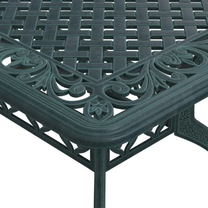 vidaXL 5-tlg. Garten-Essgruppe Grün Aluminiumguss
