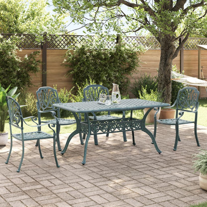 vidaXL 5-tlg. Garten-Essgruppe Grün Aluminiumguss