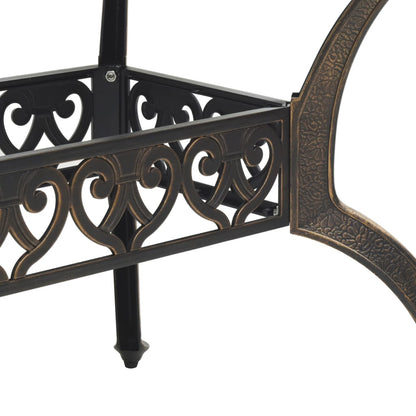 vidaXL 5-tlg. Garten-Essgruppe Bronzen Aluminiumguss